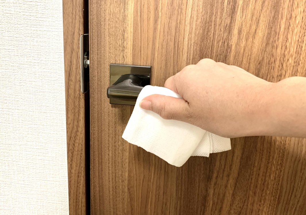 接触機会の多い箇所を中心とした作業