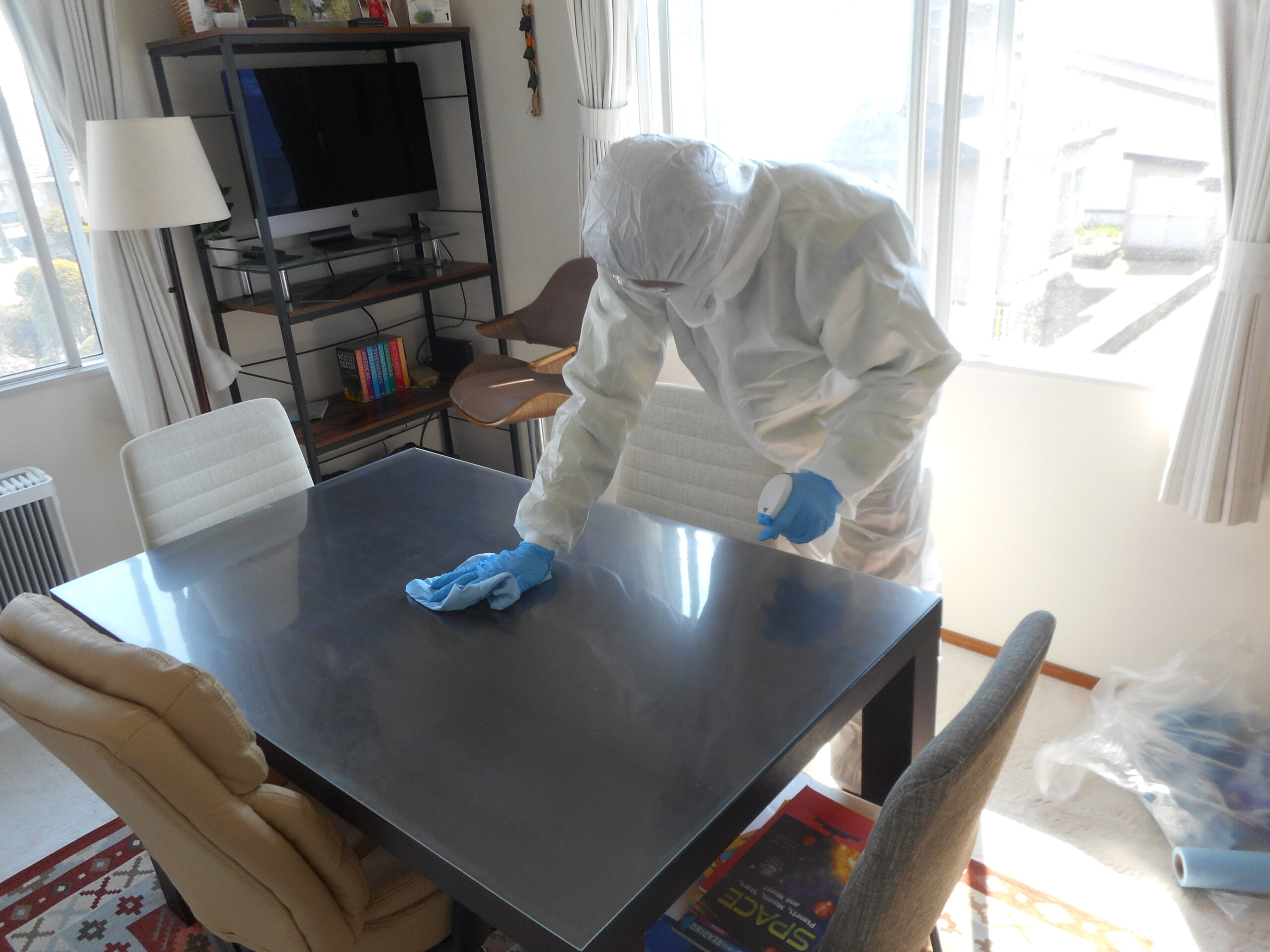 コロナ除染作業実施しました。